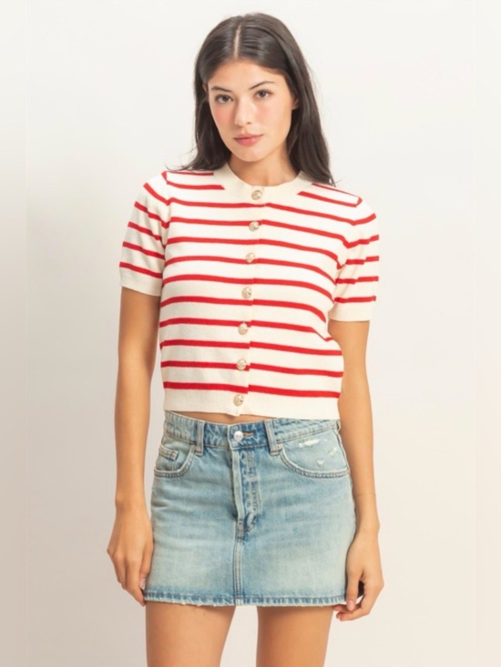 Tops - 68.  CARDIGAN STRIPED